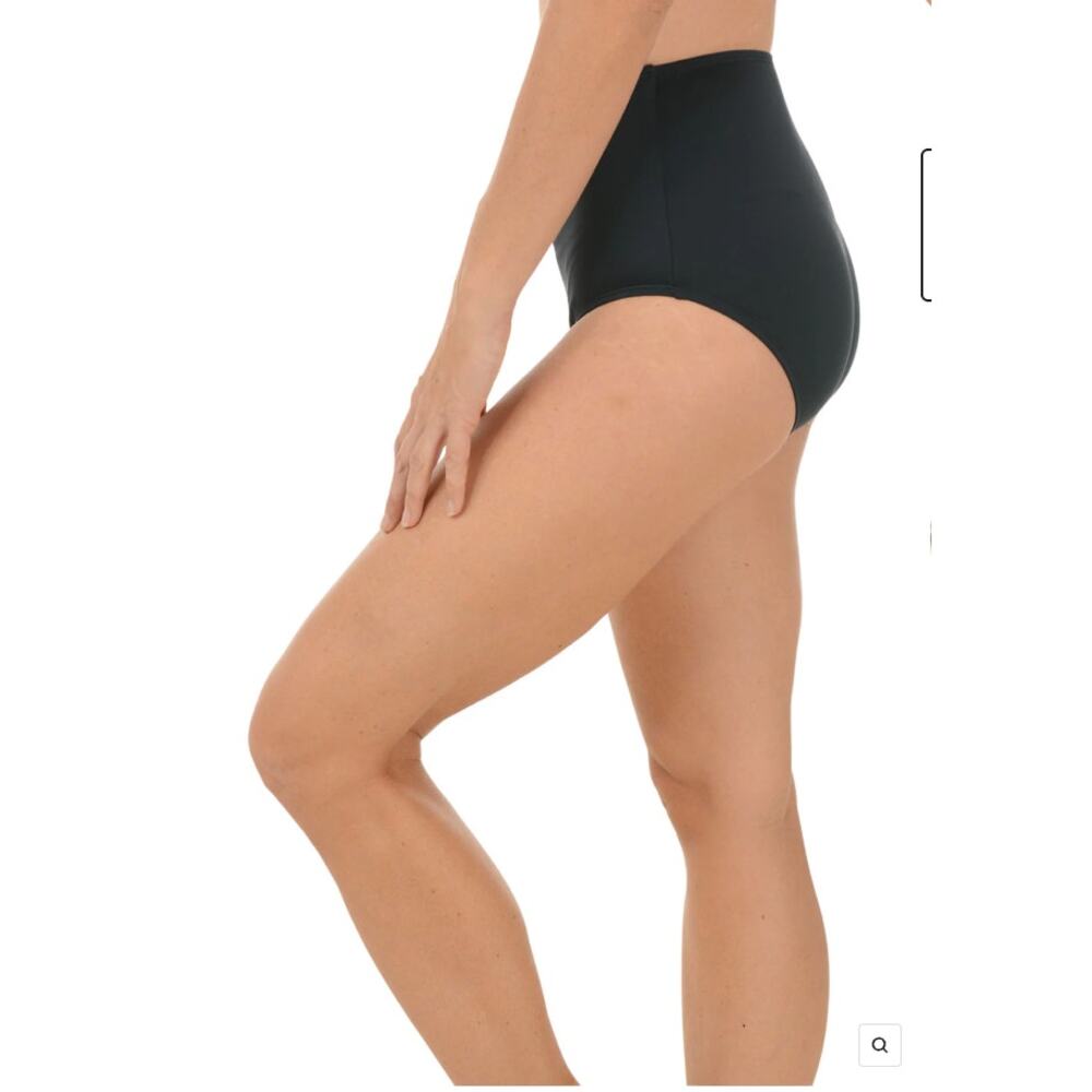 Maxine of Hollywood Black Swimsuit Bottom NWT Tummy Control Size 16 - Picture 2 of 9